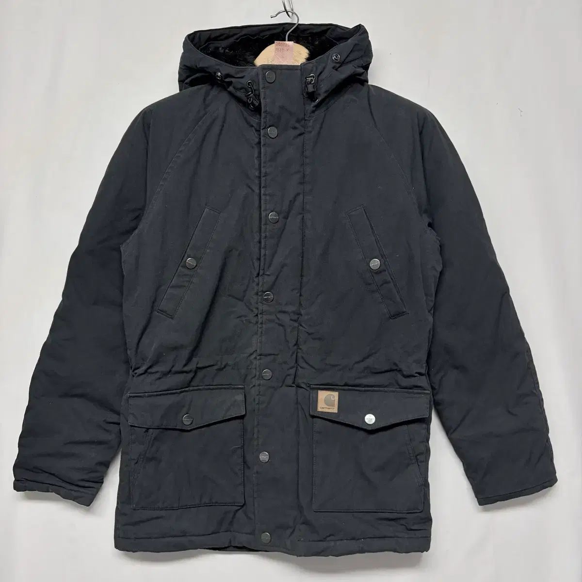 Carharttカーハートファー付きフード ダウンジャケット 黒 Carhartt