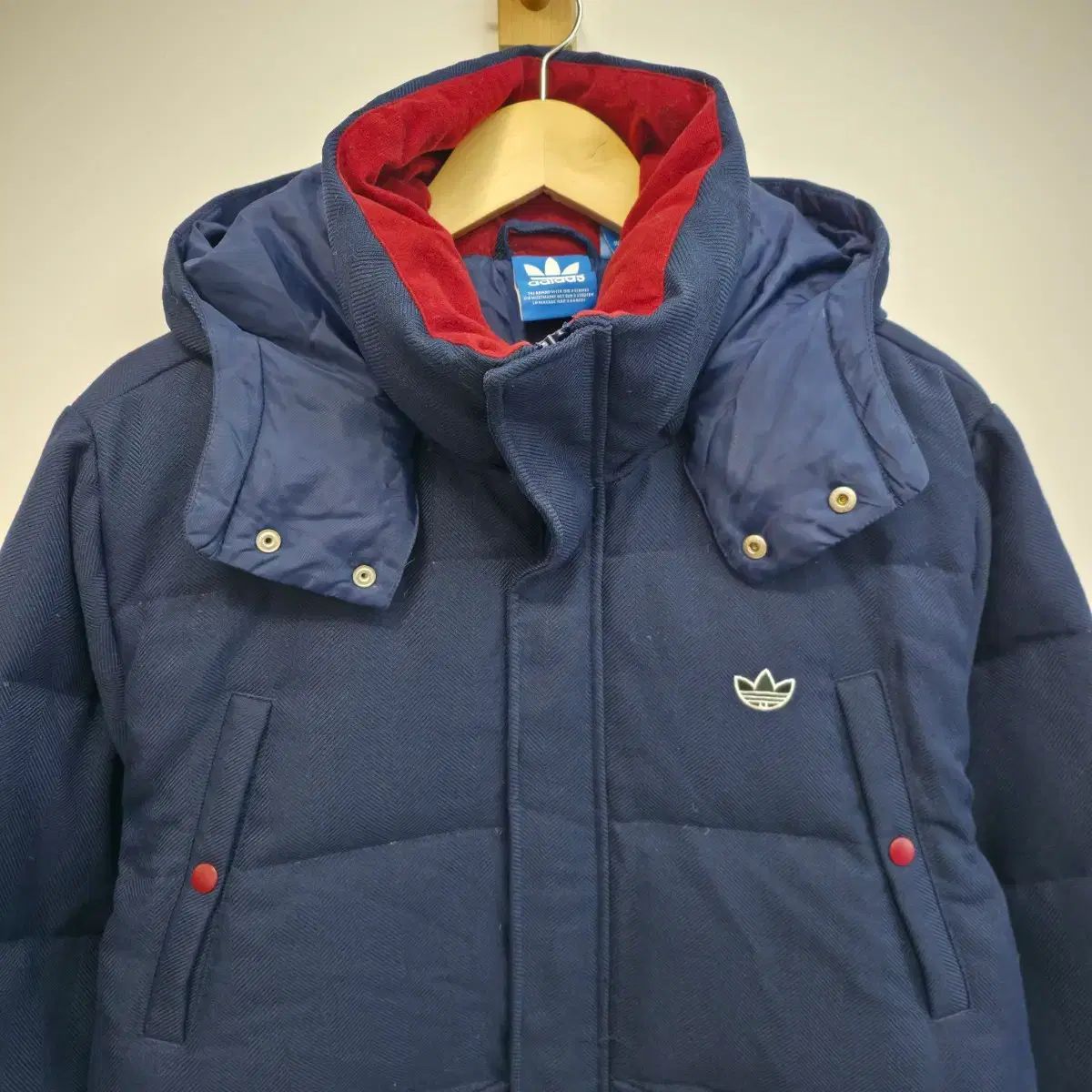 XL アディダス ファイヤーバード ダウン 公式 ジャケット ネイビー