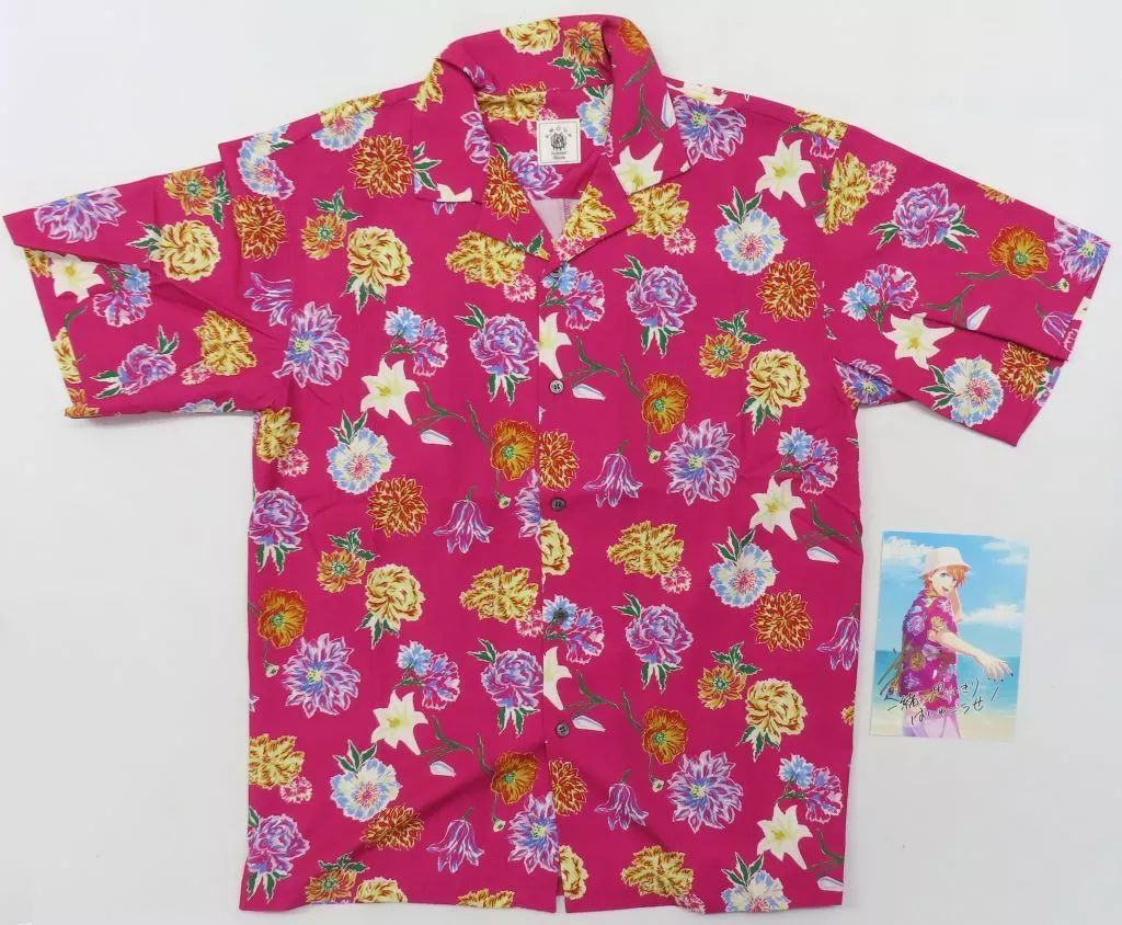 Tシャツ 来栖翔 K.M U.P Summer Bloom オープン シャツ ビジュアルカード付き ピンク Lサイズ うたの プリンスさまっ SHINING STORE 10 th Anniversary