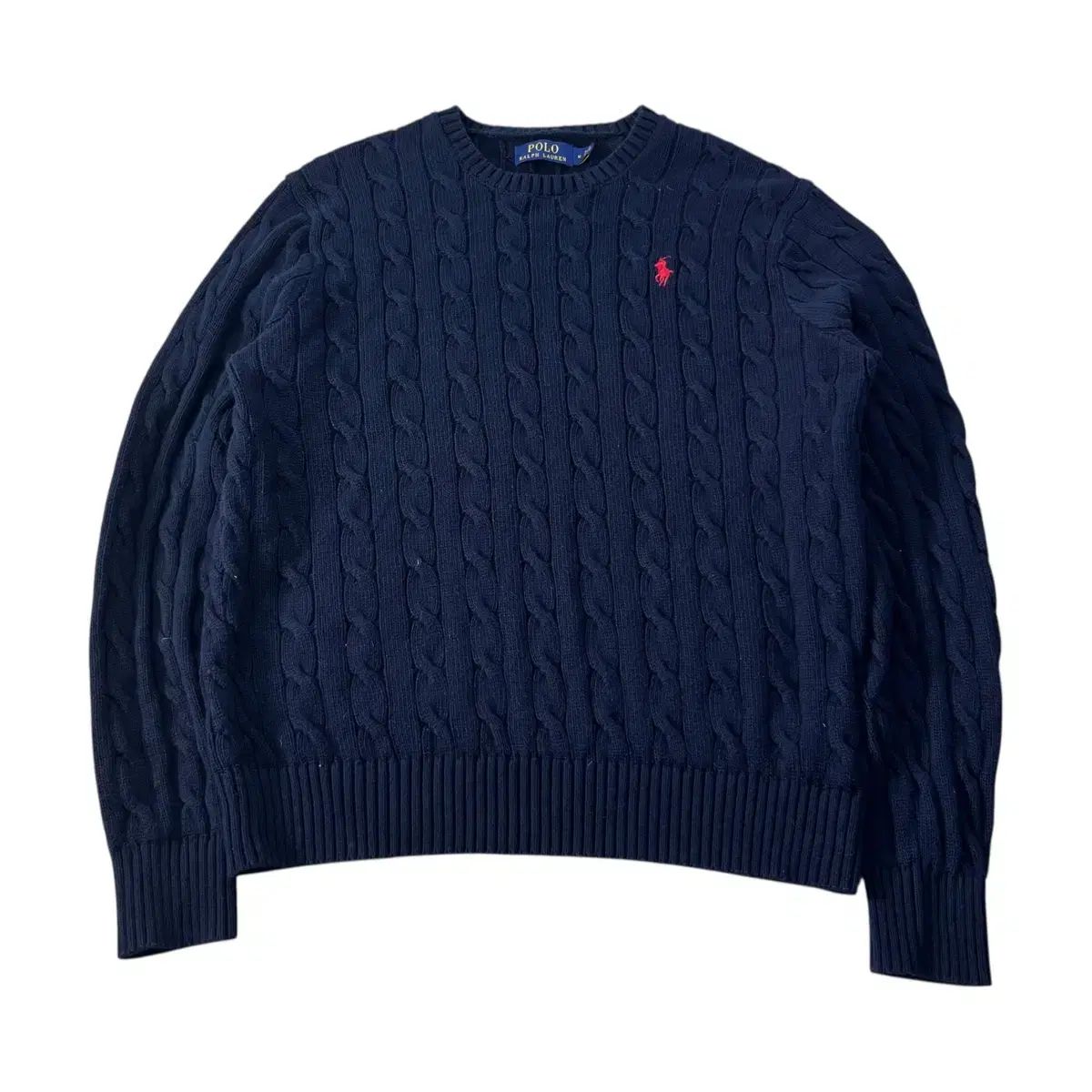 95 ポロ ラルフ ローレン ネイビー ケーブル編み ニット