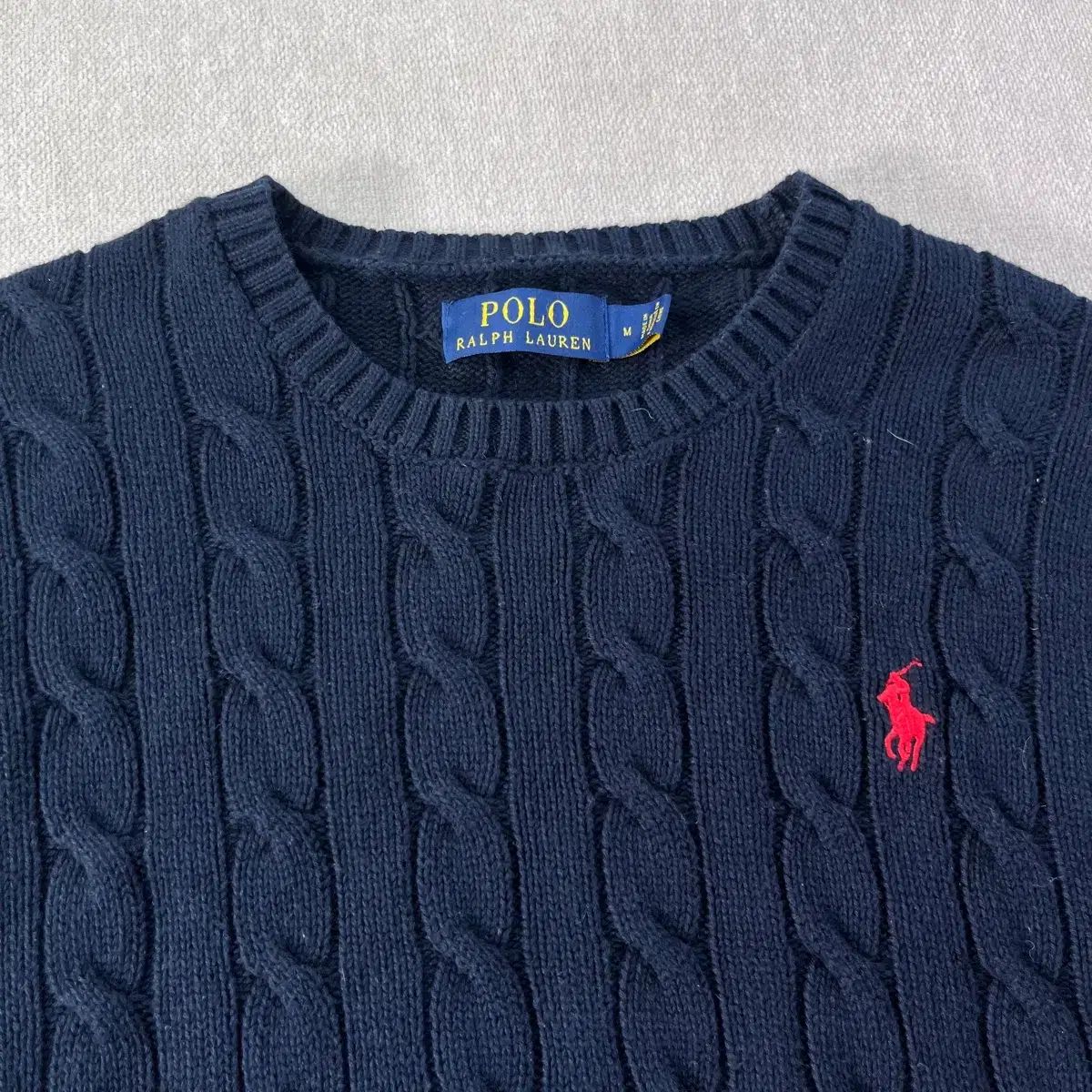 95 ポロ ラルフ ローレン ネイビー ケーブル編み ニット