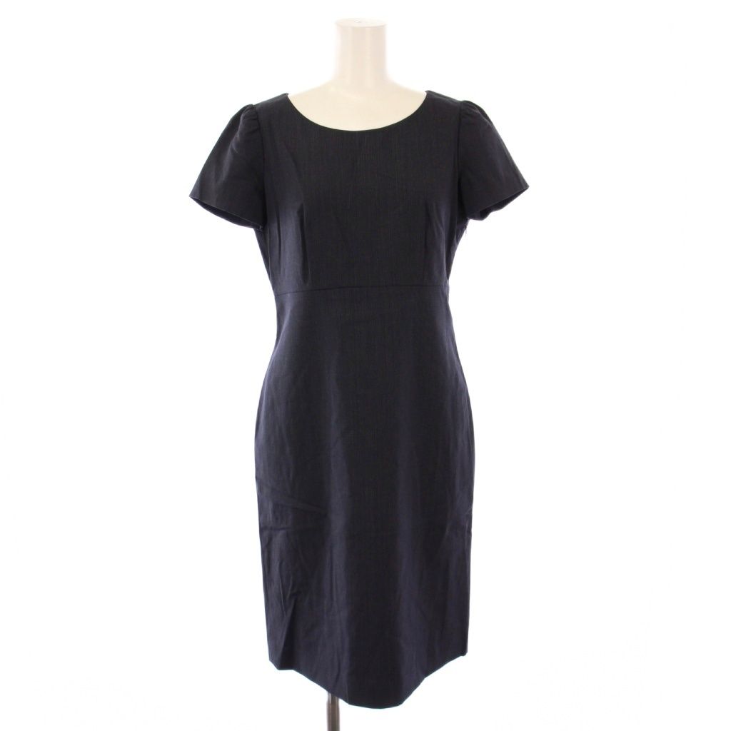 セオリーリュクス theory luxe タイトワンピース ひざ丈 半袖 クルー