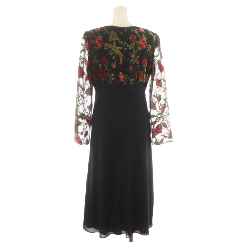 エムズグレイシー M'S GRACY ワンピース ミモレ ロング 長袖 9 黒