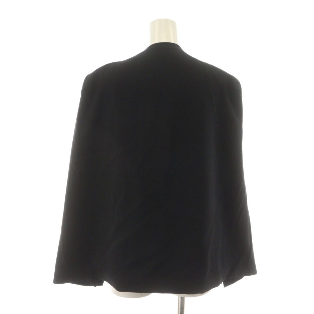 ザラ ZARA ケープジャケット L 黒 ブラック ノーカラー /RR - メルカリ