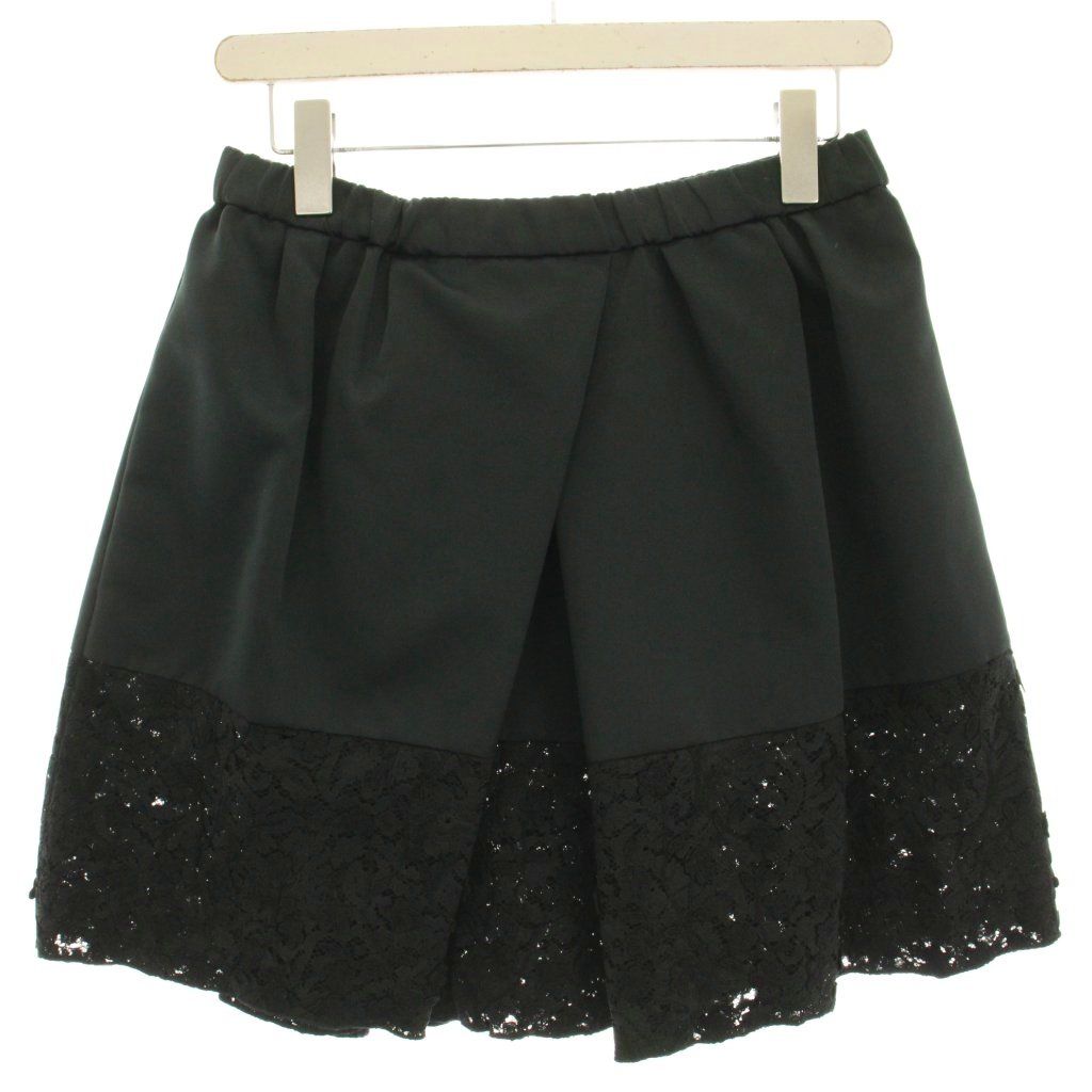 ヌメロヴェントゥーノ N°21 フレアスカート ミニ レース切替 ナイロン