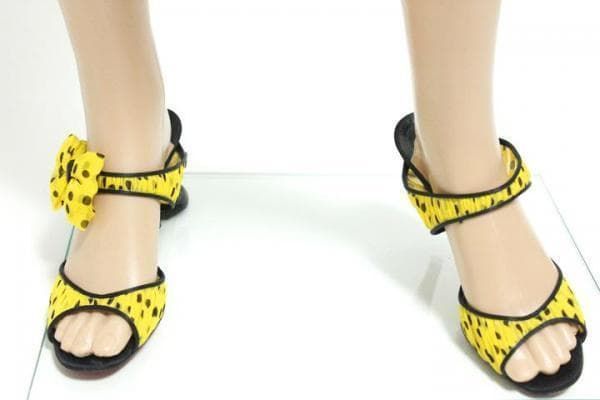 ラスト一点 ルブタン ドット柄 サンダル レディース