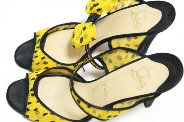 ラスト一点 ルブタン ドット柄 サンダル レディース