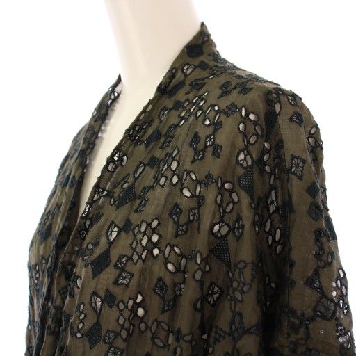 ヨーガンレール JURGEN LEHL ガウン カーディガン 長袖 ロング丈 前