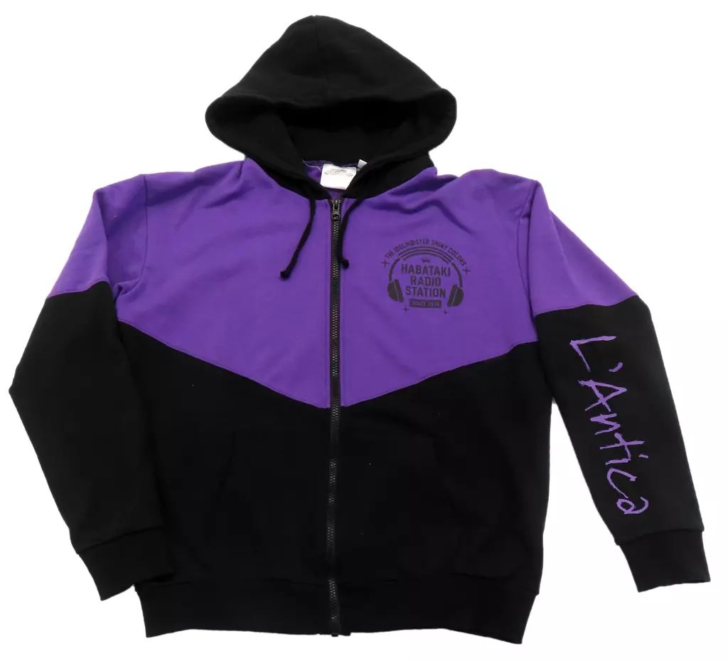 アウターウェア 283プロ アンティーカver. はばたきラジオステーション ジップパーカー パープル×ブラック Mサイズ アイドルマスター シャイニー ズ