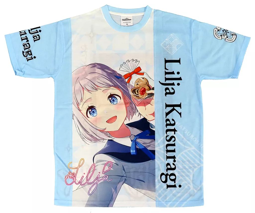 中古】Tシャツ 葛城リーリヤ 公式フルグラフィックTシャツ ブルー M