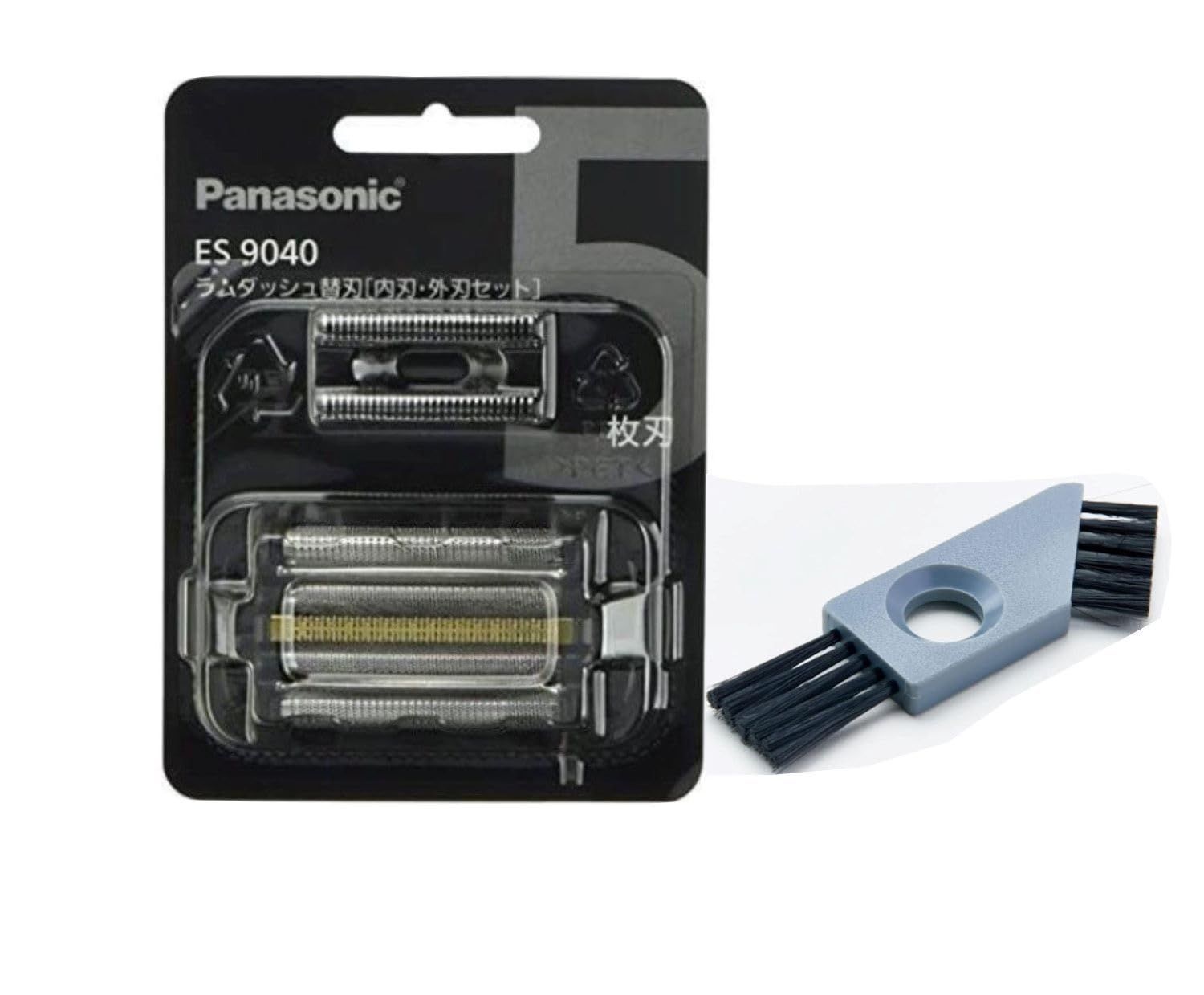 刃 メンズシェーバー用 セット刃 替刃 ES 9040 シェーバー掃除用 ブラシ付 携帯用除菌ウェットティッシュ セット パナソニック
