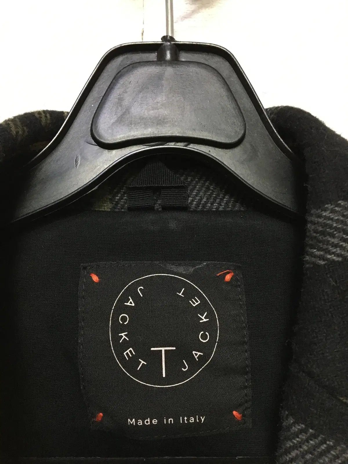 イタリア トゥーネル メンズ CHECK ウール コート