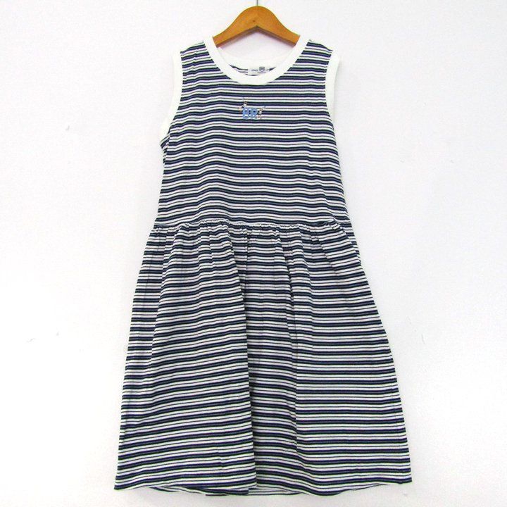 ファミリア ワンピース トップス ノースリーブ ボーダー柄 BR キッズ