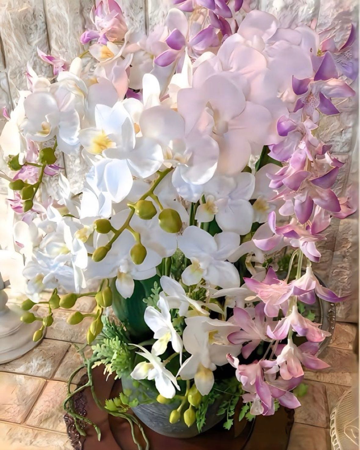 光触媒　人工観葉植物　ウォールグリーン　フェイクグリーン　胡蝶蘭とオーキッド@a 光触媒 人工観葉植物 ウォールグリーン フェイクグリーン 胡蝶蘭と