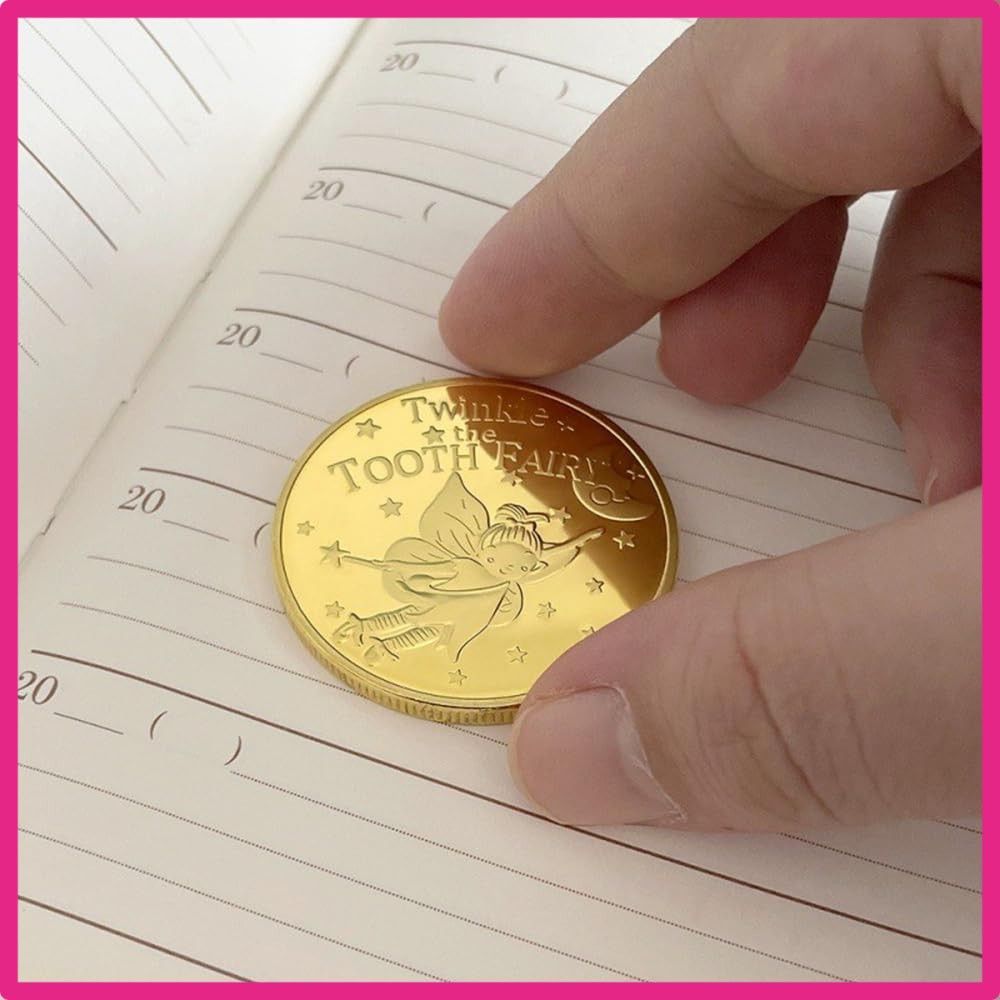 歯の妖精コイン 16枚セット 歯の妖精 乳歯 コイン 金貨 生え変わり 記念コイン 歯と交換するコイン コインケース付 こども 遊び道具 ゴールド -  メルカリ