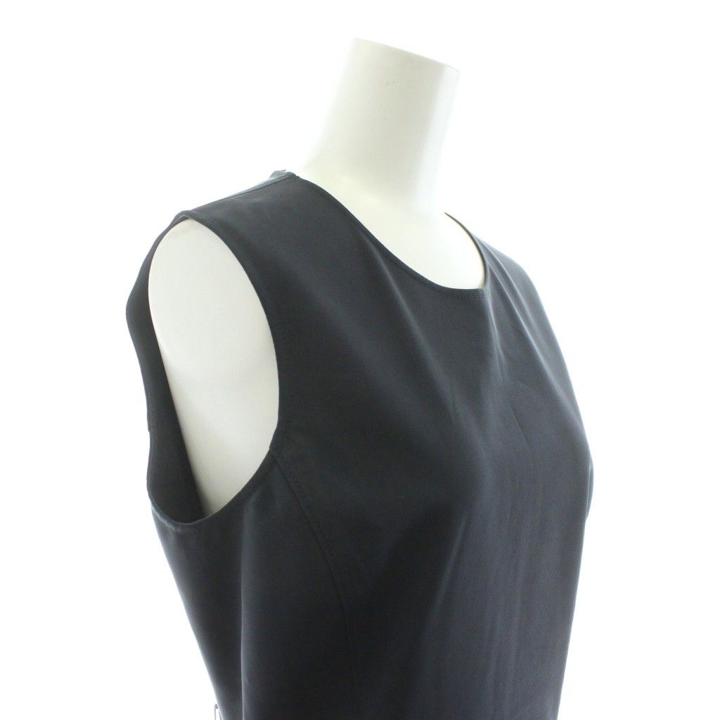 プラダ PRADA ワンピース ひざ丈 ノースリーブ ストレッチ 42 紺