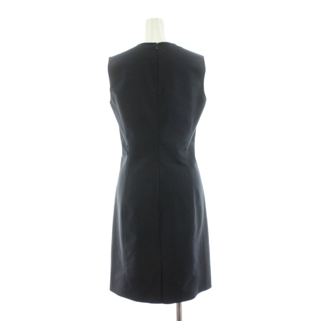 プラダ PRADA ワンピース ひざ丈 ノースリーブ ストレッチ 42 紺