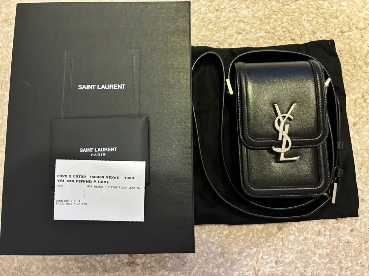 サンローラン YSL ソルフェリーノ ブラック スマホケース