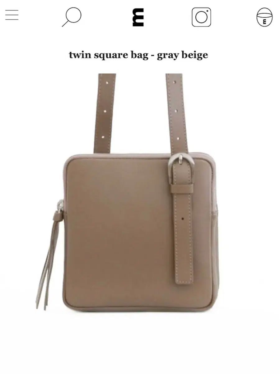 MINITMUTE ツインStarship Square スタシ グレーベージュ バッグ