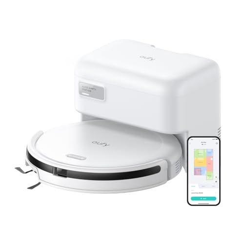 Anker Eufy ユーフィ Robot Vacuum Auto Empty C 10 ロボット掃除機 自動ゴミ収集ステーション 伸縮サイドブラシ 毛絡み除去システム レーザーマッピング アプリ操作 落下防止 薄型 ホワイトp bf 8 f 3302