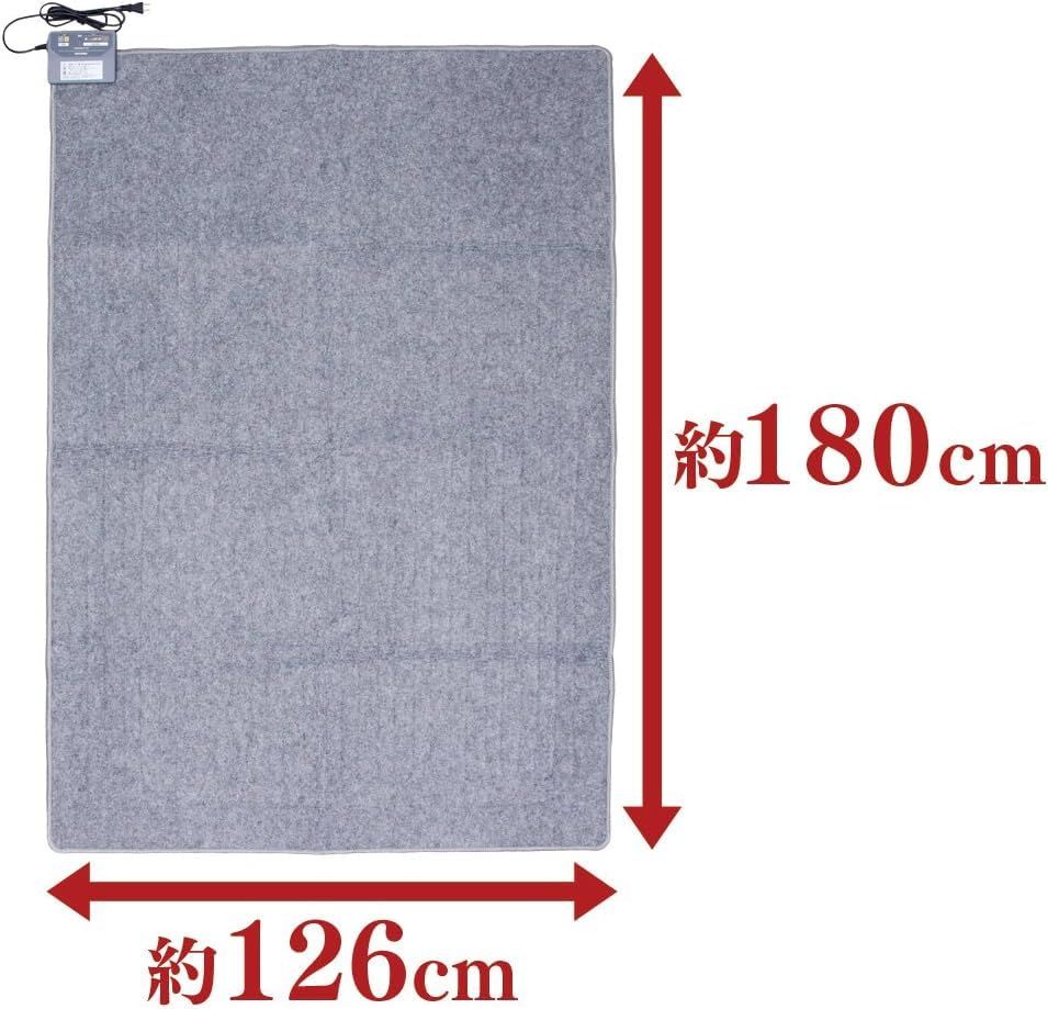 アイリスオーヤマ ホットカーペット 1 5畳 本体 180 126 cm 5段階温度調節 自動電源オフ6 h 電気カーペット 電気マット ホットマット ダニ退治 こたつ併用可 足元 暖房 IHC 15 グレーp e 54129 d 2