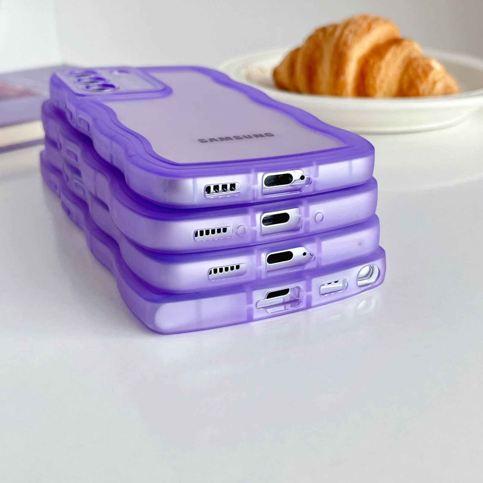 ZTOFERA Samsung Galaxy S22 Ultra ケース用、クリア透明可愛い