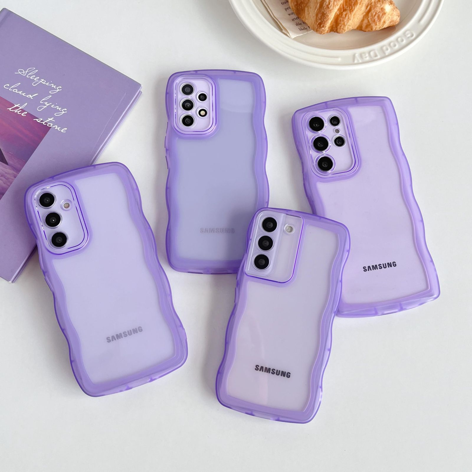 ZTOFERA Samsung Galaxy S22 Ultra ケース用、クリア透明可愛い