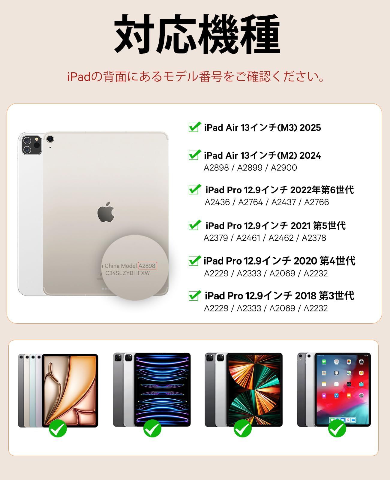 CHESONA マジックipad air 13インチ キーボード M 2 2025 バックライト付き マジックBluetoothキーボード ホバースタンドワイヤレスキーボード ipad 12.9 第6世代 第5世代 2021 第4世代 202