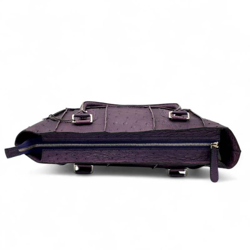 ZAO トートバッグ オーストリッチ JRA認定 レザー 本革 A4収納可能