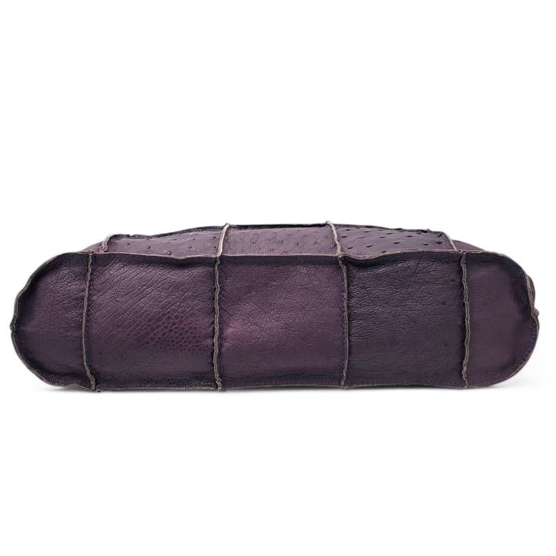 ZAO トートバッグ オーストリッチ JRA認定 レザー 本革 A4収納可能