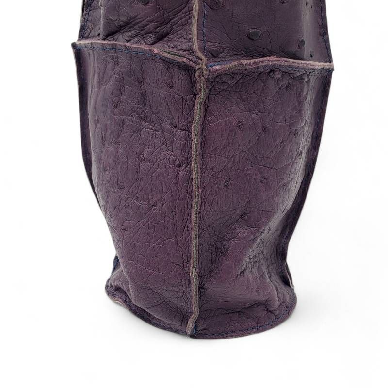 ZAO トートバッグ オーストリッチ JRA認定 レザー 本革 A4収納可能