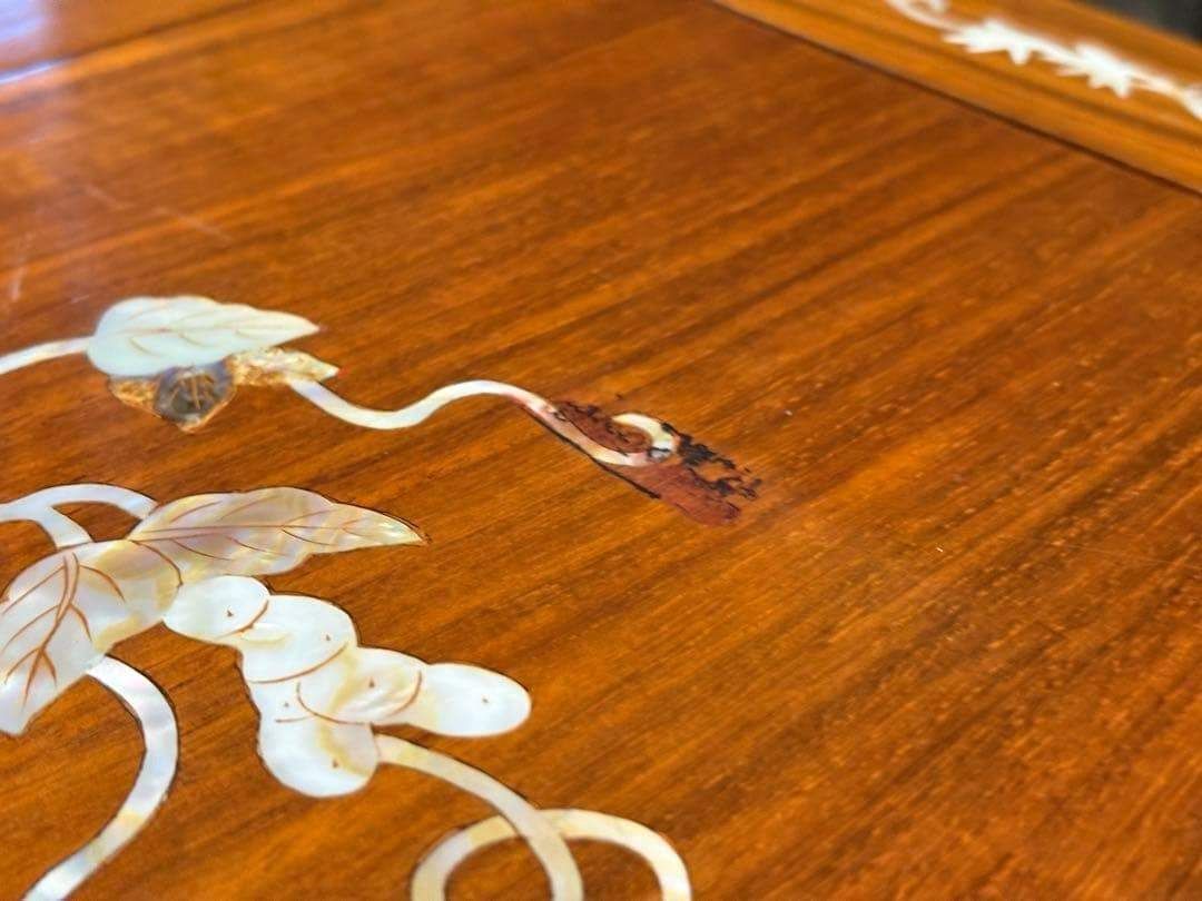 希少 唐木 5段チェスト 螺鈿細工 螺鈿家具 アンティーク 骨董 花梨 GZ