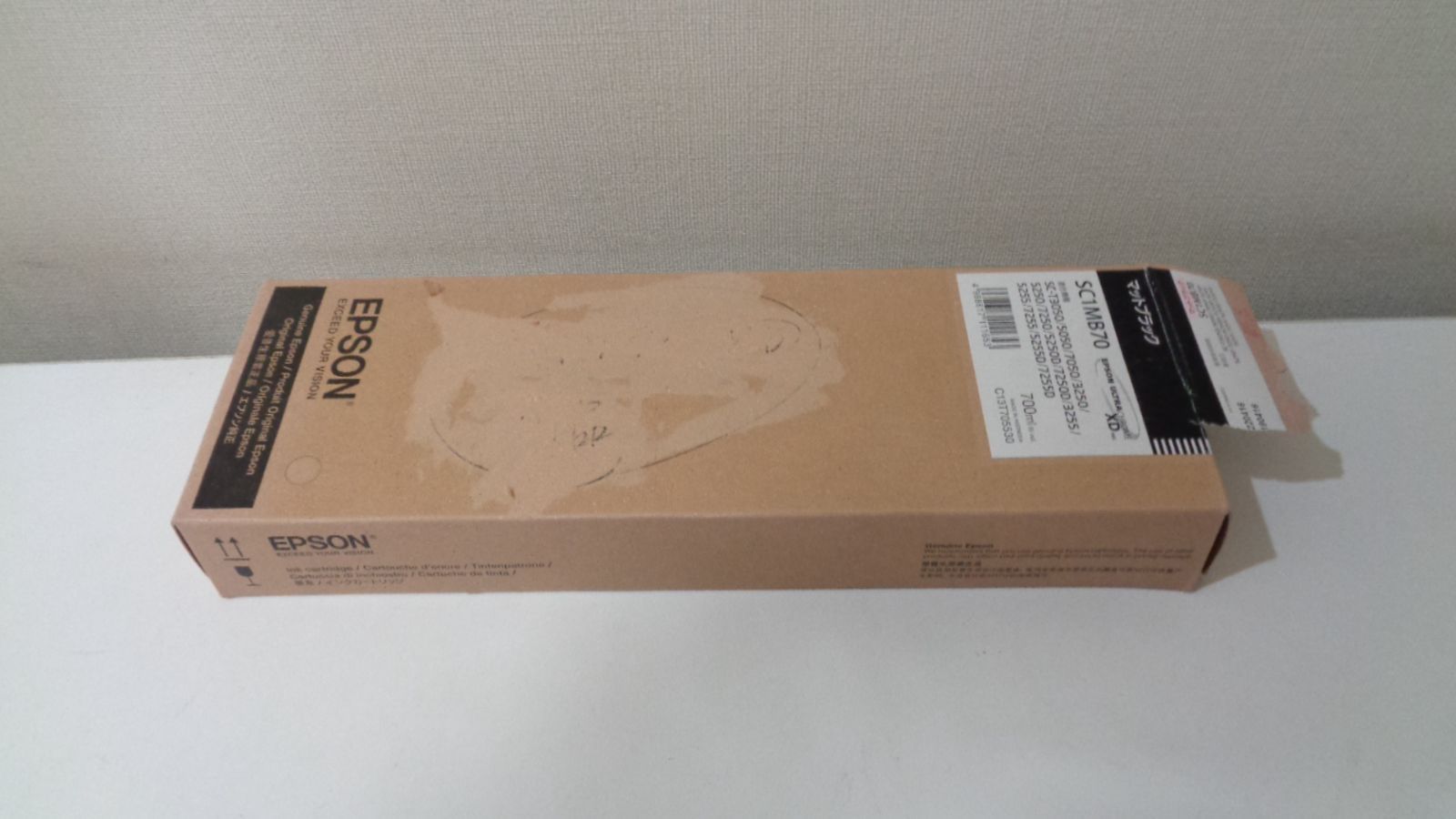 エプソンＳＣ１ＭＢＫ７０ブラック 使用途中品 推奨使用期限 ２０２２年