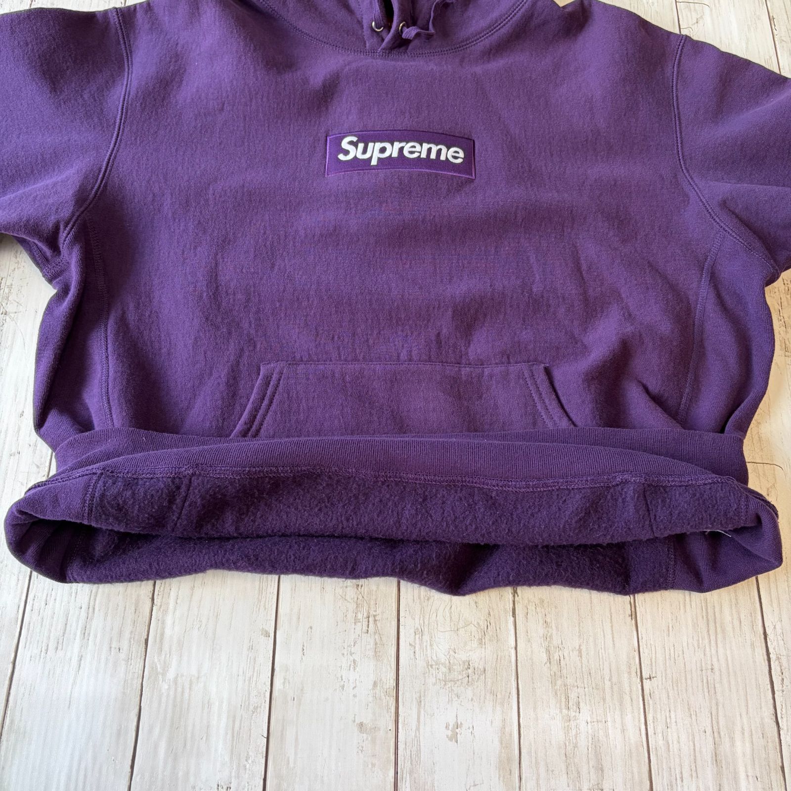 Supreme Box ロゴ フーデッド パープル M Box Logo Hooded Sweatshirt