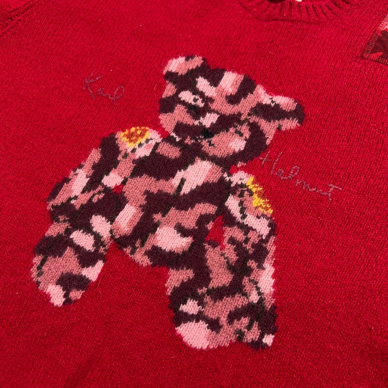 Karl Helmut カールヘルム ベアー柄 コマンド風 ウールニットセーター