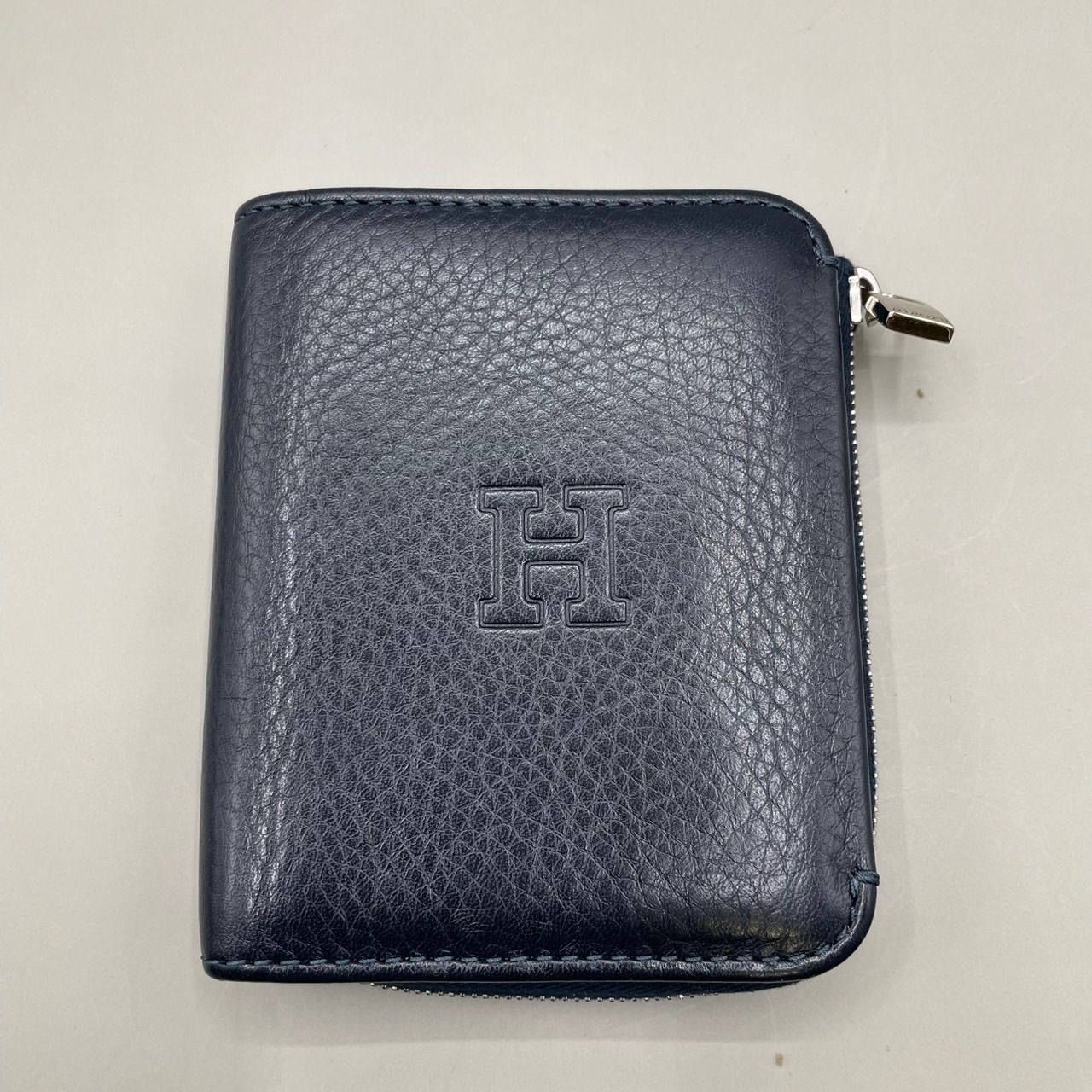 極美品 HIROFU ヒロフ 二つ折り財布 ミニウォレット コンパクト 本革