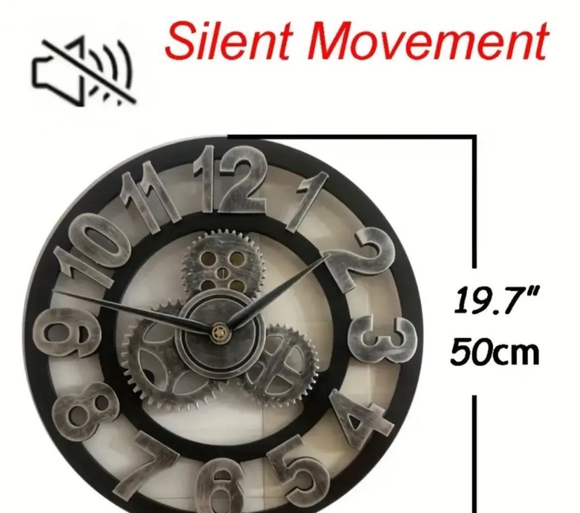 歯車デザインの掛時計 シルバー 最高 の家具・インテリア - 値下げ12000→9999→8888→7000円 歯車