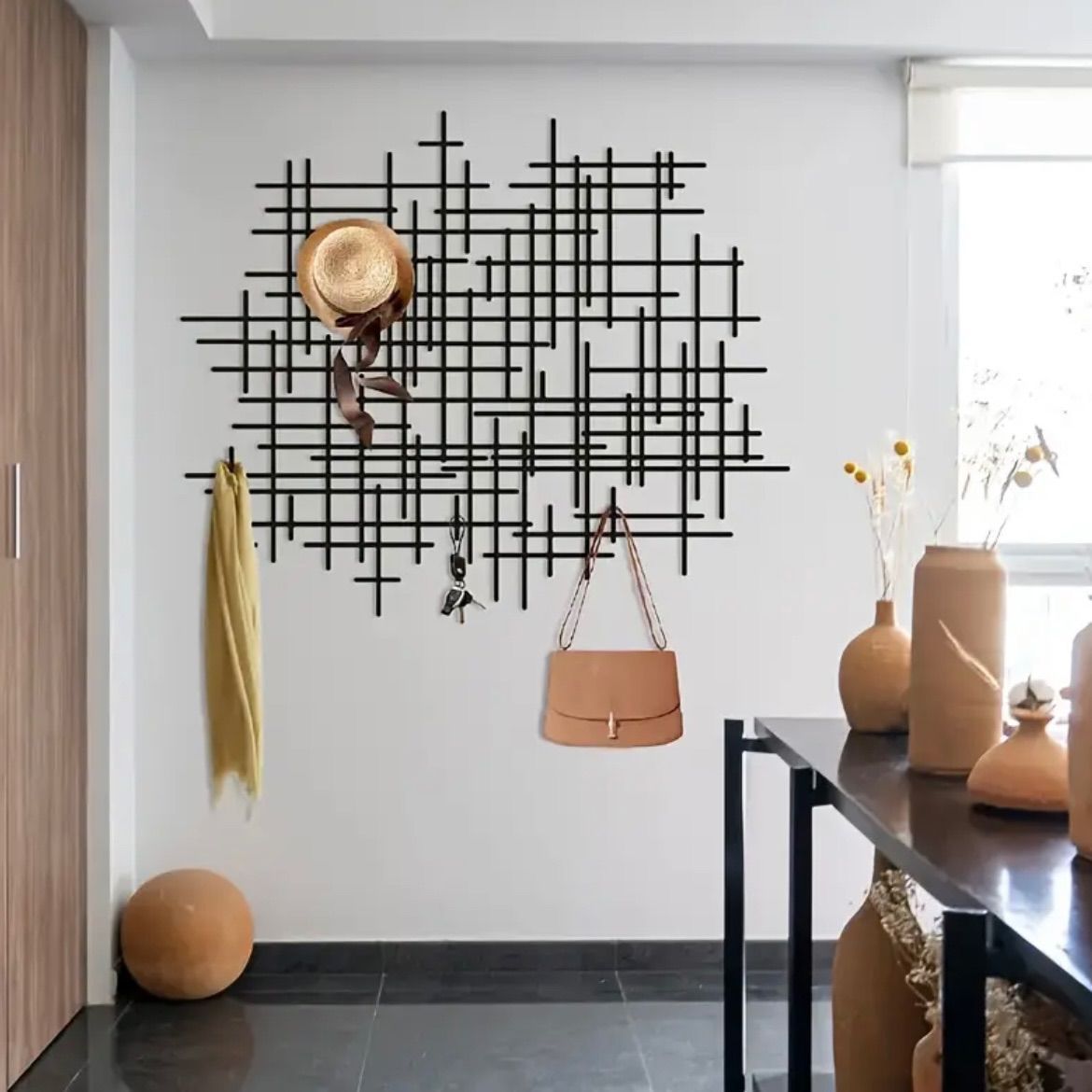 壁掛けアート 金属 幾何学モチーフ モダンインテリア 公式 壁掛け