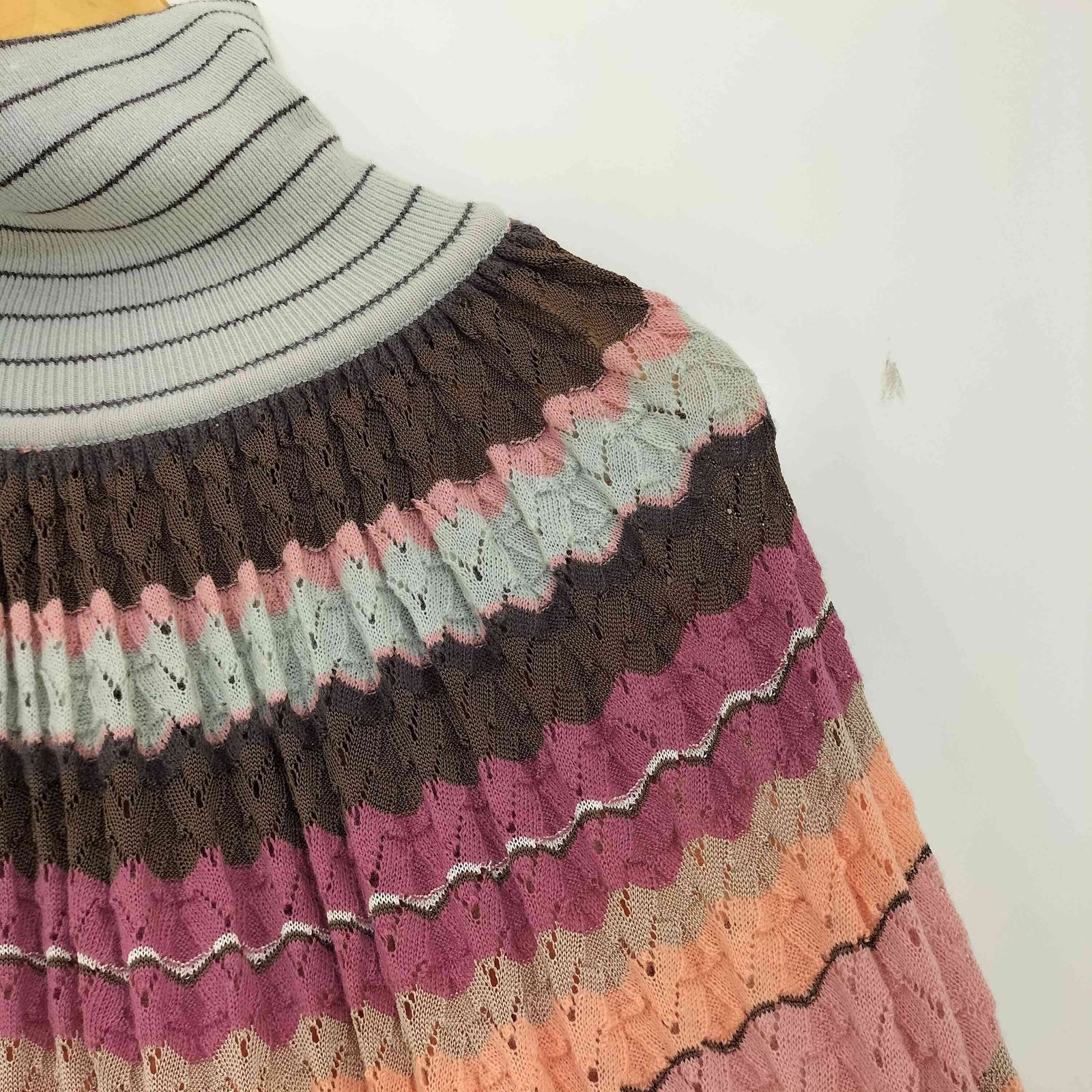 ミッソーニ MISSONI イタリア製 マルチカラーボーダー ウール