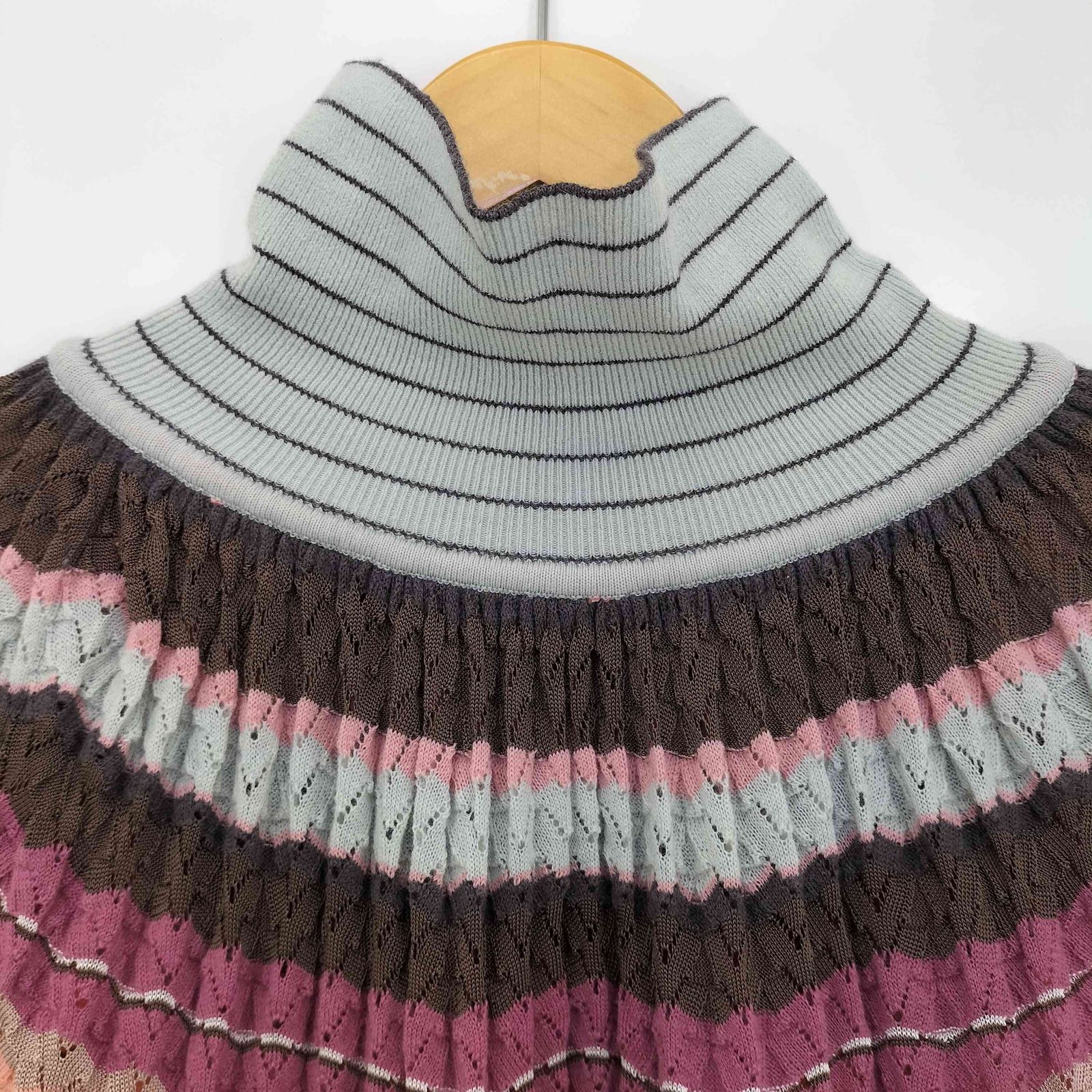 ミッソーニ MISSONI イタリア製 マルチカラーボーダー ウール