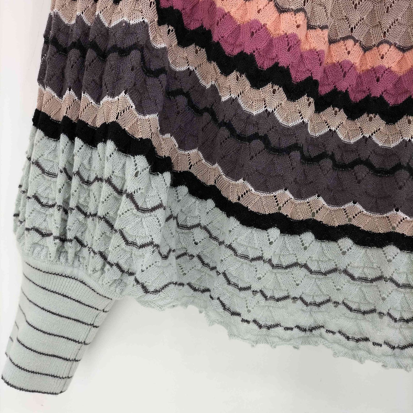 ミッソーニ MISSONI イタリア製 マルチカラーボーダー ウール