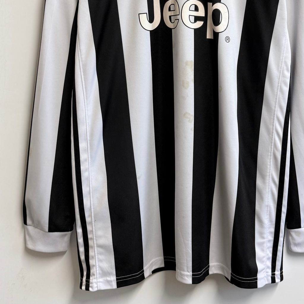 Juventus 長袖シャツ ストライプ 白/黒 adidas アディダス ユヴェントス 2017-2018 ホームユニフォーム ゲーム