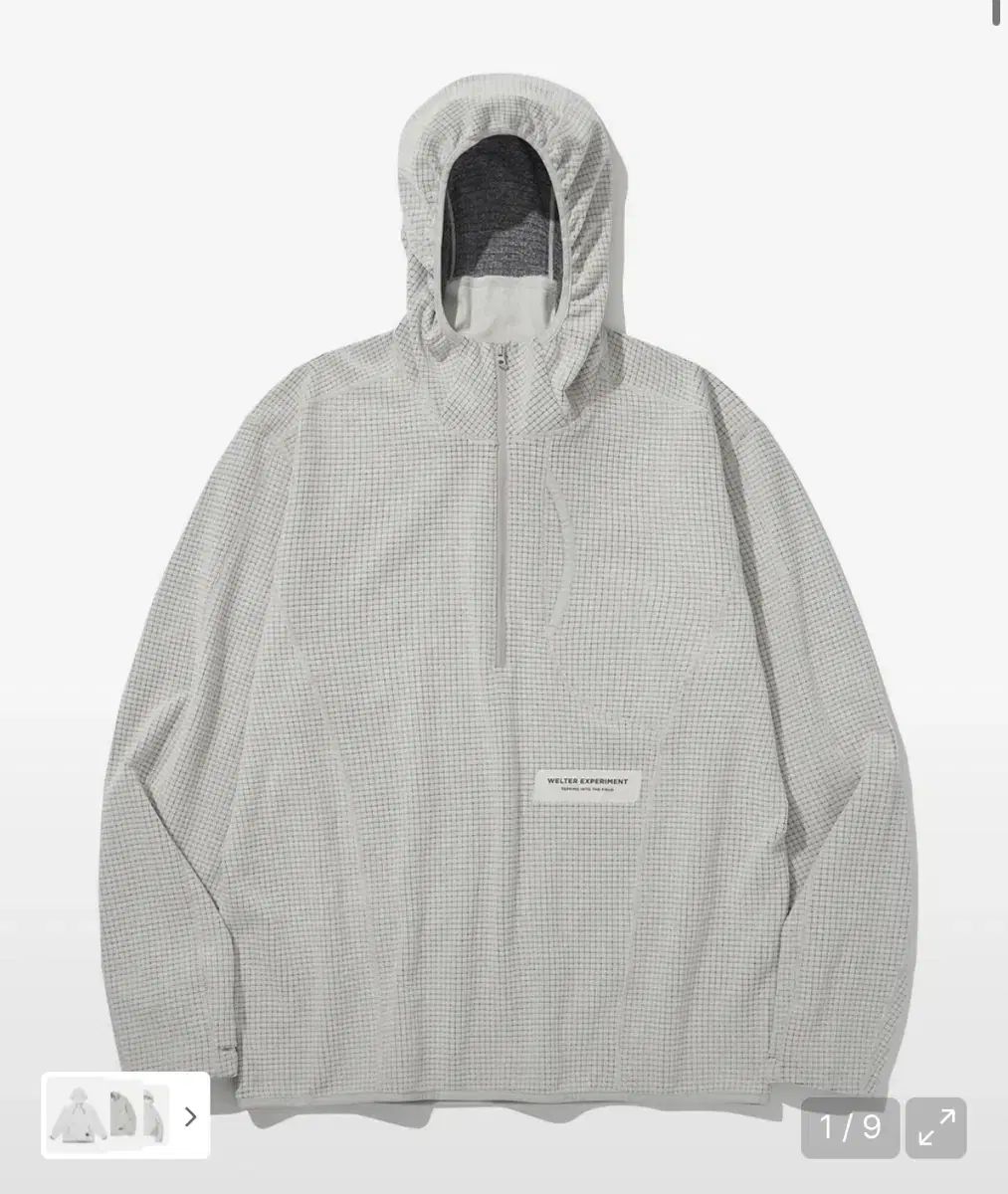 ウェルター エクスペリメント SQUARE FLEECE HOOD PULLOVER_WH