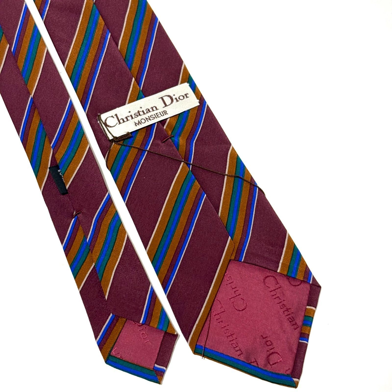 未使用✨タグ付き✨クリスチャンディオール ストライプネクタイ