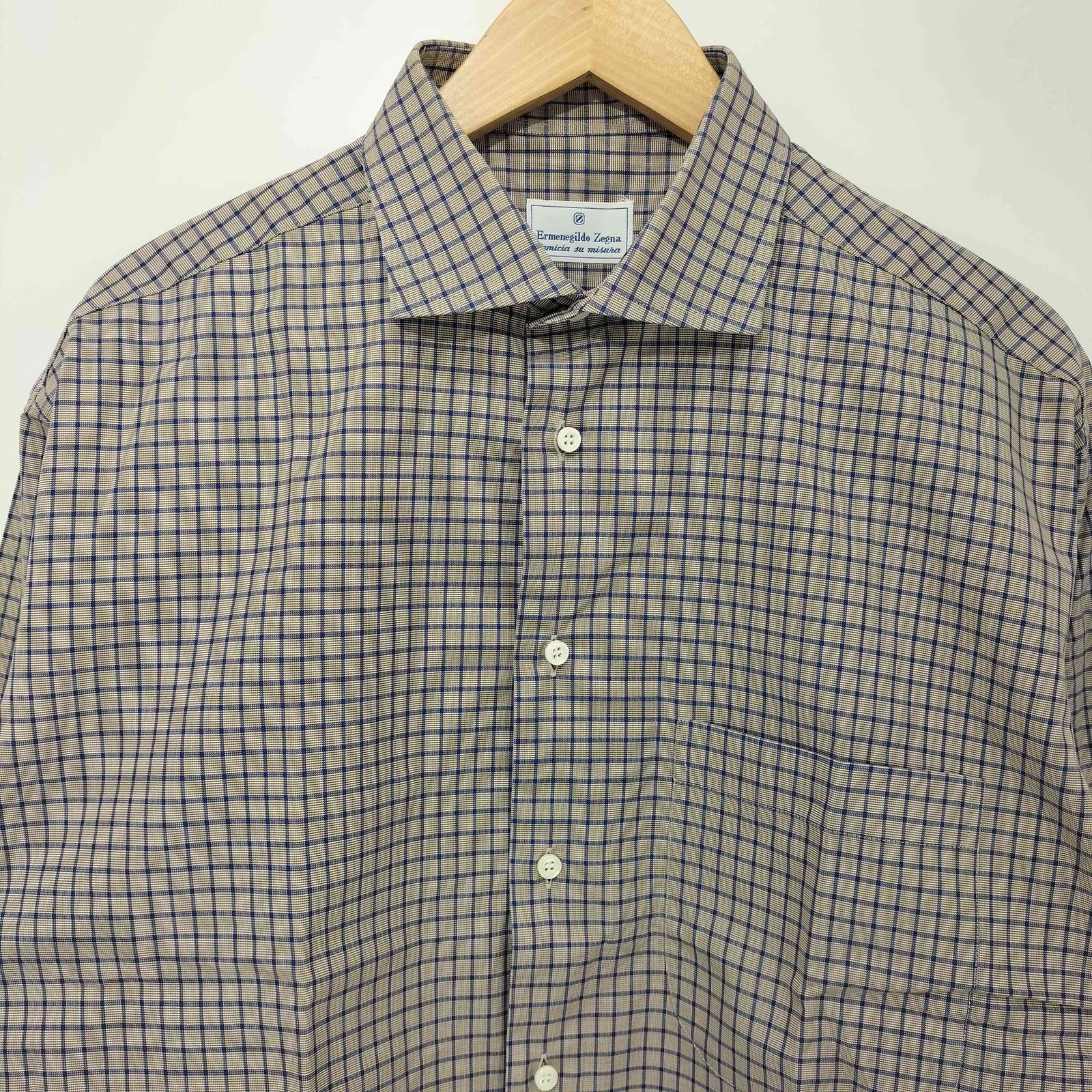 Ermenegildo Zegna / レギュラーカラーシャツ エルメネジルドゼニア Ermenegildo Zegna スイス製 ホリゾンタルカラー