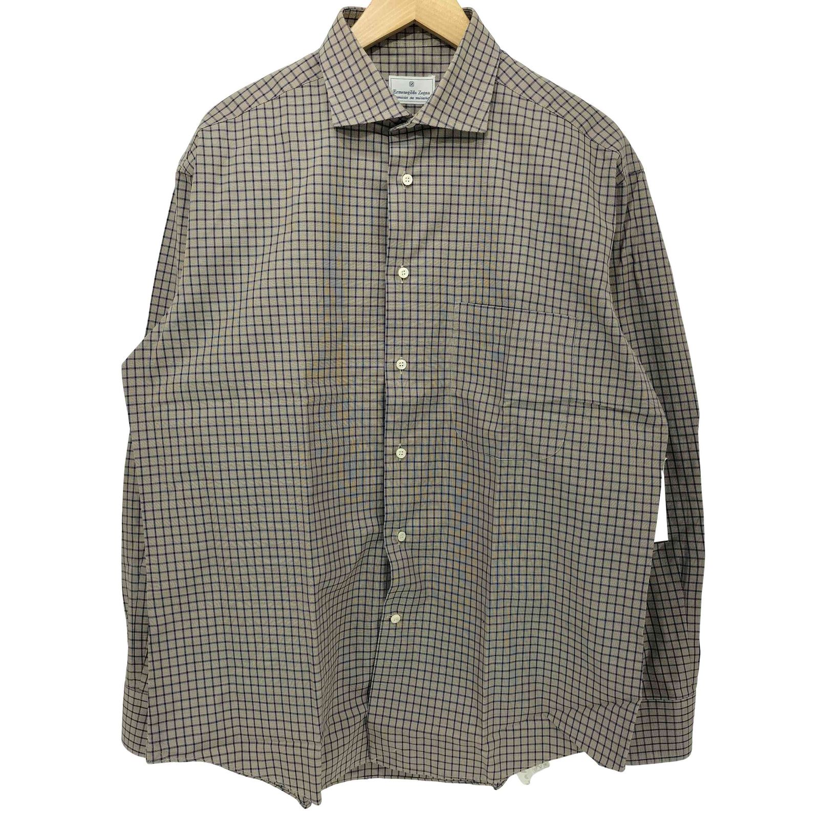 エルメネジルドゼニア Ermenegildo Zegna スイス製 ホリゾンタルカラー