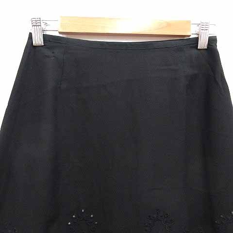 ケイタマルヤマ KEITA MARUYAMA フレアスカート ひざ丈 刺しゅう