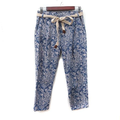 ビアズリー BEARDSLEY ガリャルダガランテ テーパードパンツ 花柄 0 XS