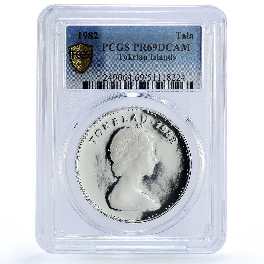 トケラウ 1タラ 男性と子供の漁船 PR69 PCGS 銀貨 1982年 - メルカリ