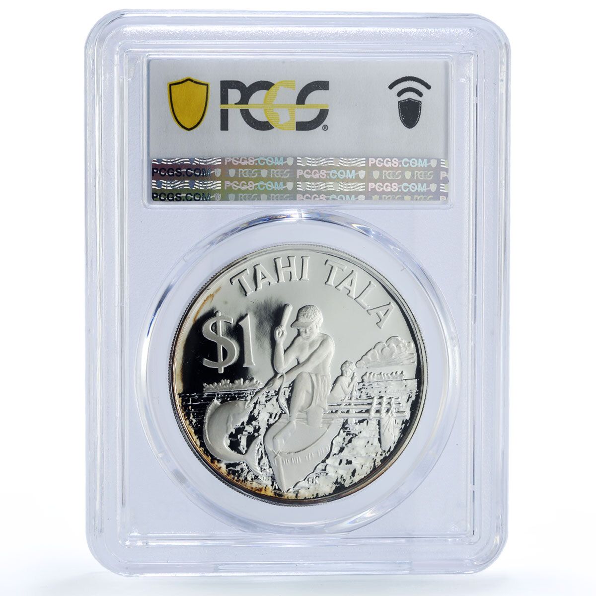 トケラウ 1タラ 男性と子供の漁船 PR69 PCGS 銀貨 1982年 - メルカリ